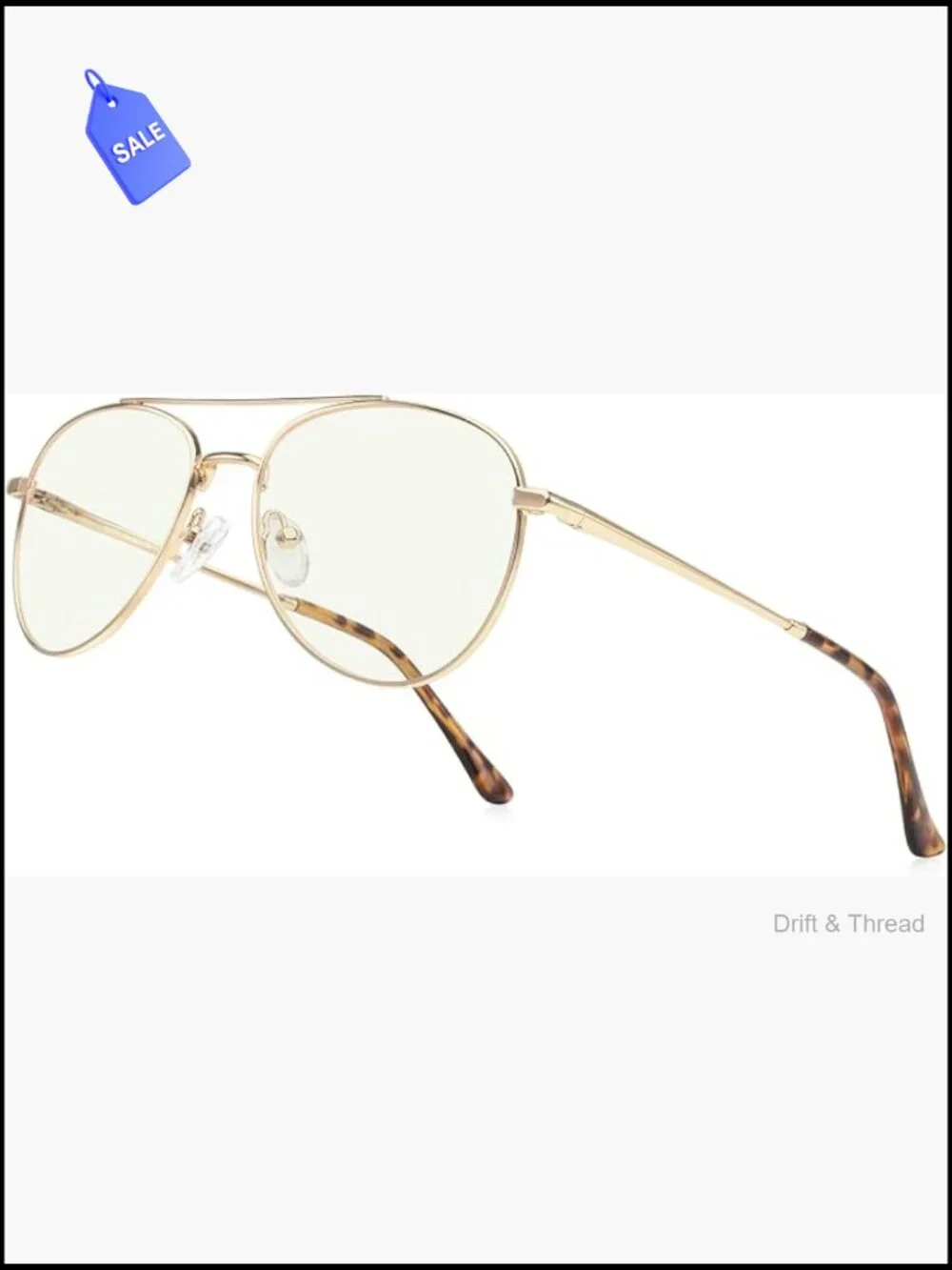 Blue Light Blocking Reading Glasses Aviator Spring Temple Unisex